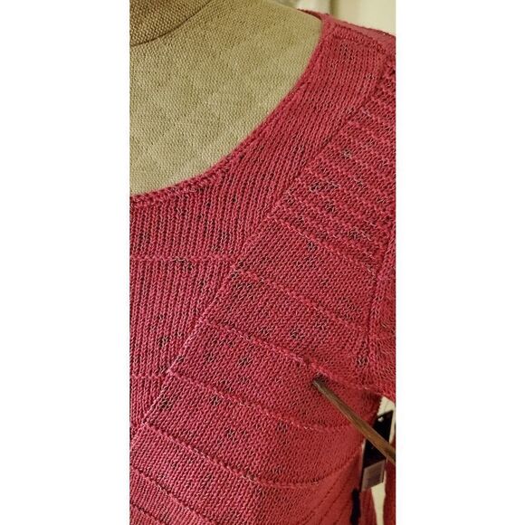 NIC+ZOE  Cross Stitch Sweater sz XS in Pink - Picture 13 of 13